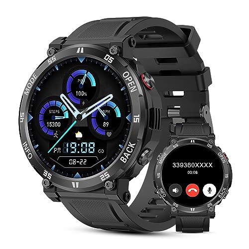 AVUMDA Reloj Inteligente Hombre 1.52", Smartwatch Hombre con Llamadas Notificación 112 Modos Deportivos Podómetro Frecuencia Cardíaca SpO2 Presión Arterial Sueño, Pulsera Actividad para Android iOS