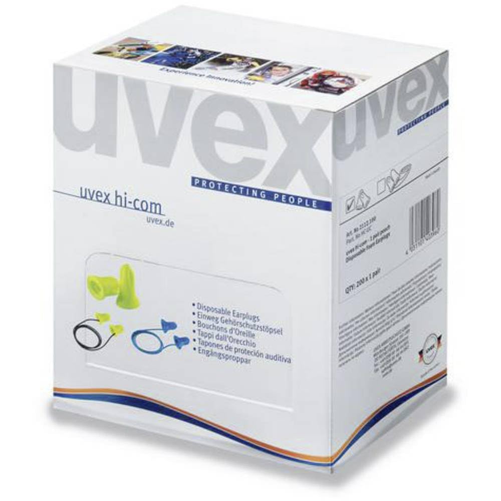 Uvex Hi-com MinidispenserBox, 100 paires de bouchons d'oreille unisexe, citron vert