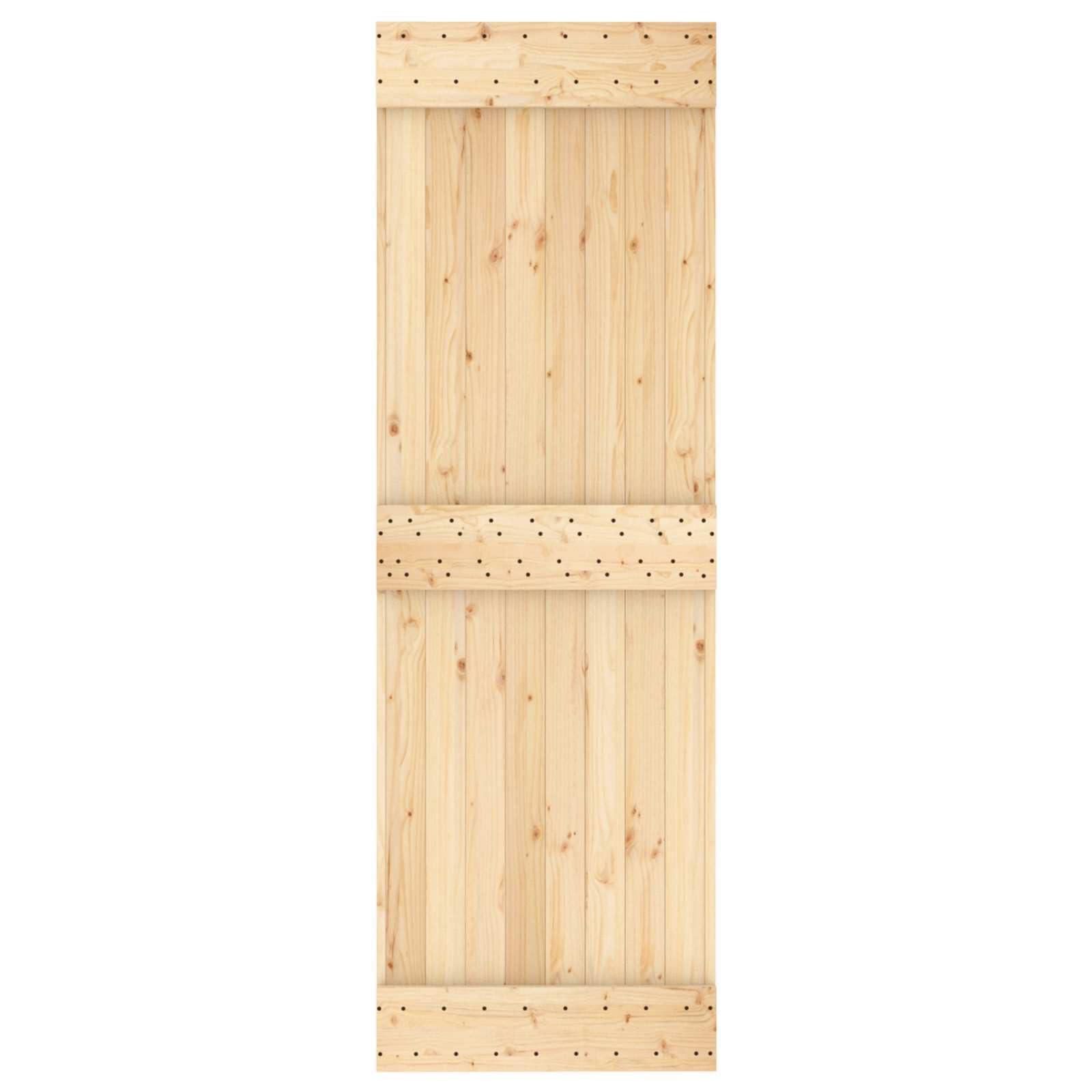 Drzwi przesuwne z litego drewna sosnowego, naturalnie czarne, 70 x 210 cm, z szyną malowaną proszkowo, nie zajmują dużo miejsca do wnętrz, łącznie z okuciem i akcesoriami montażowymi