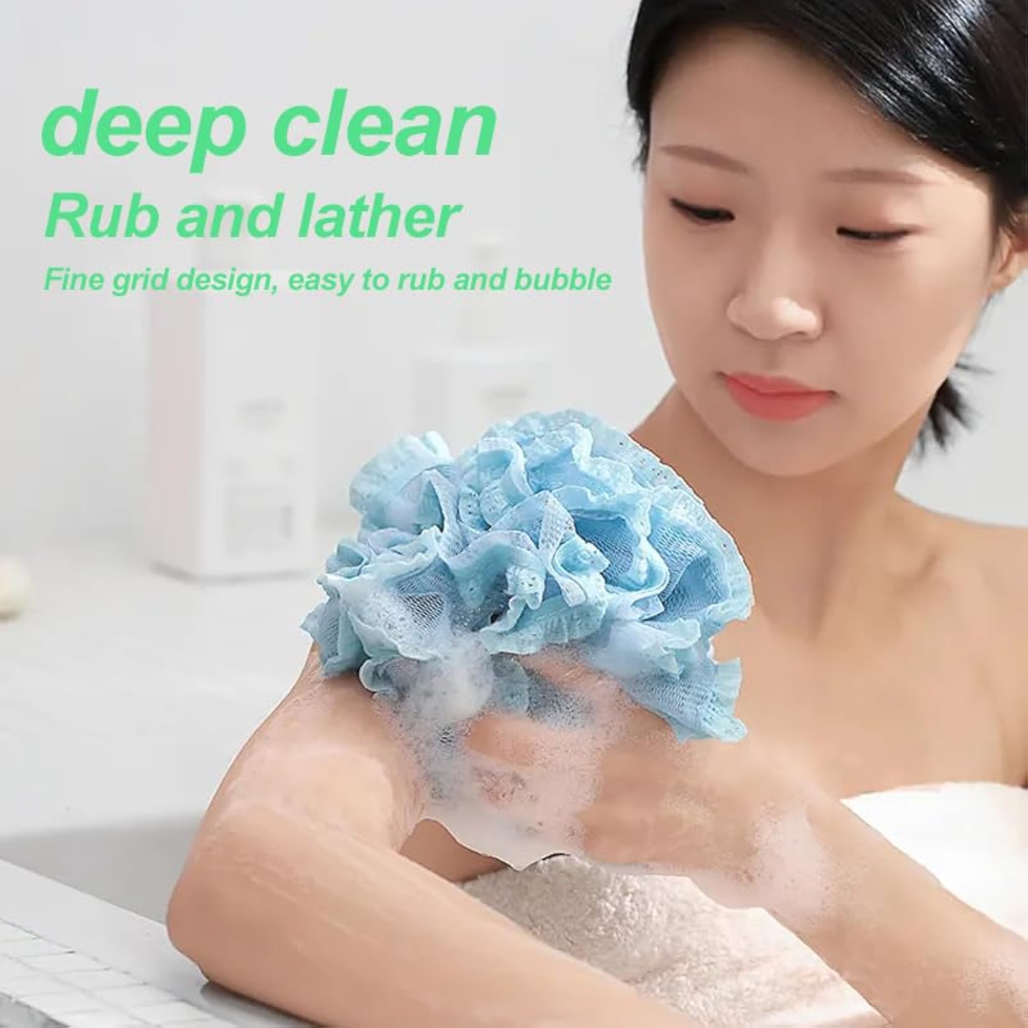 Floral Sponge Bathing Loofah for Daily Use
