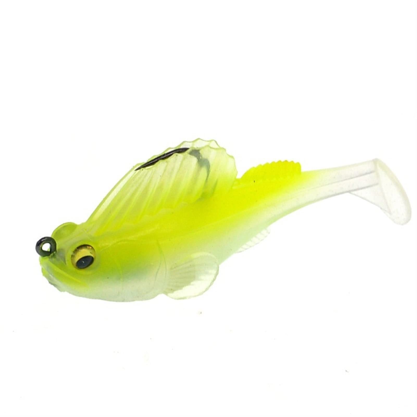10 piezas 7g/14,5g/20g Señuelos de sábalo de plástico blando Swimbait premontado Jig Head Soft con ganchos afilados cola de paleta Cebos realistas sin malas hierbas para bajo Trucha Perca Tip