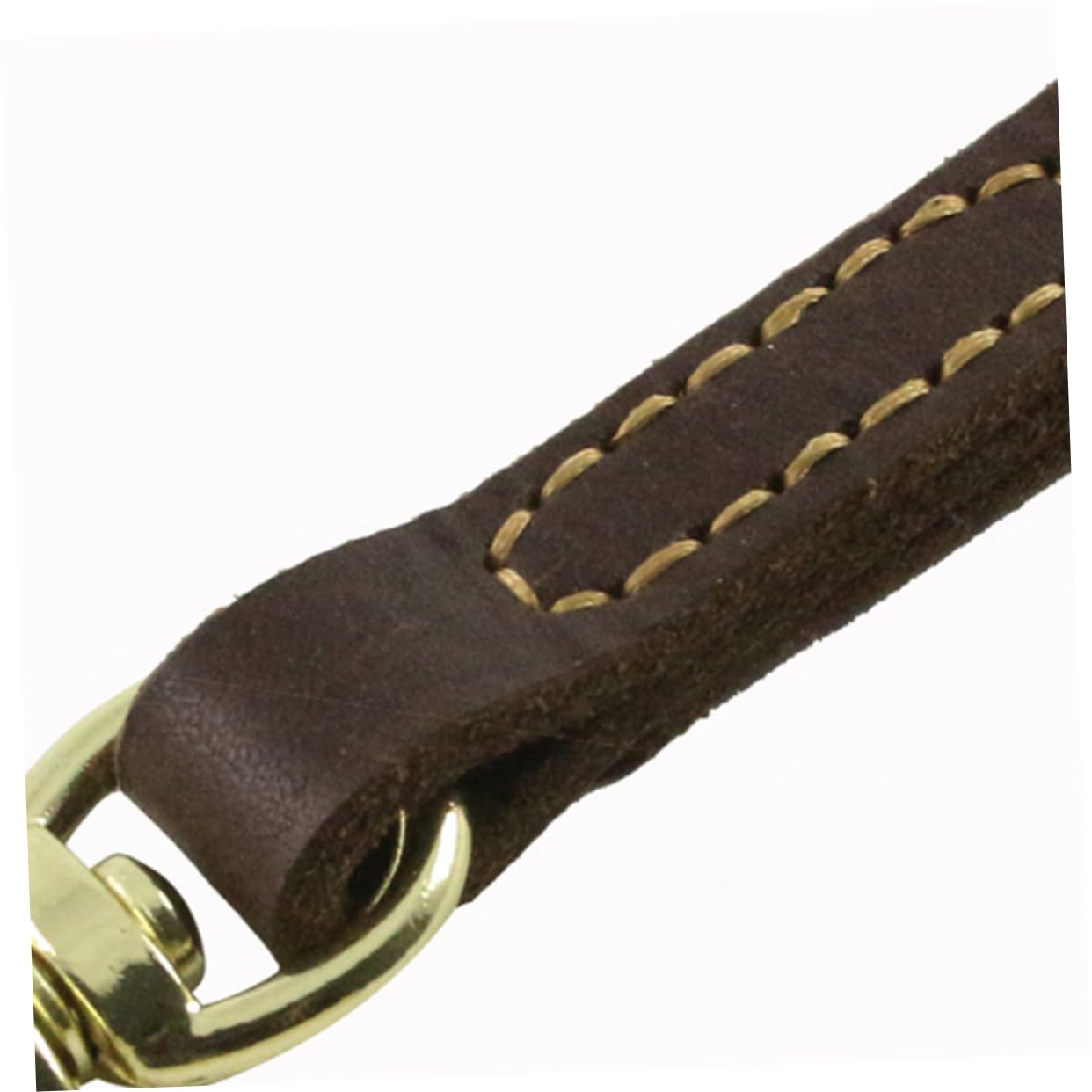 Laisse Double Traction pour Chien, Sangle Ajustable en Cuir Bovin, 1 Pièce