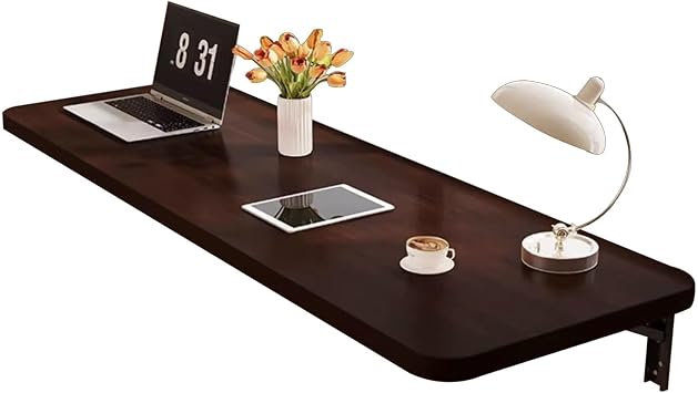 Wall Mounted Folding Desk, Floating Table with Metal Bracket, Workbench for Kitchen Dining Tables, Laundry Rooms, Garages40x40x1.2cm