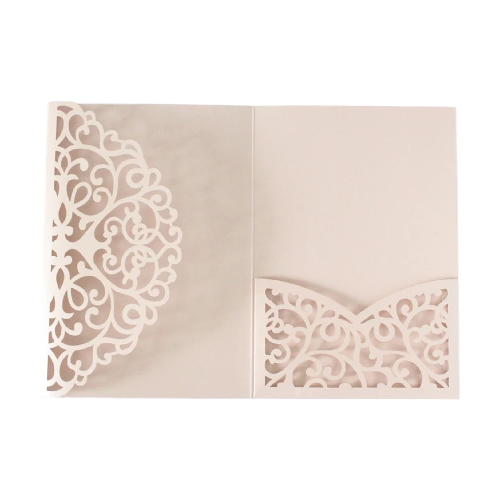 Lot de 50 cartes d'invitation de mariage découpées au laser, idéales for les fêtes d'anniversaire et les mariages.(Deep green)