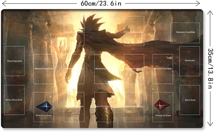 Miniatura 5 de Nuevo tapete de juego Mlikemat Atem TCG CCG OCG - Tapete de juego de cartas coleccionables con zonas + bolsa gratis (ZD039-989-A)