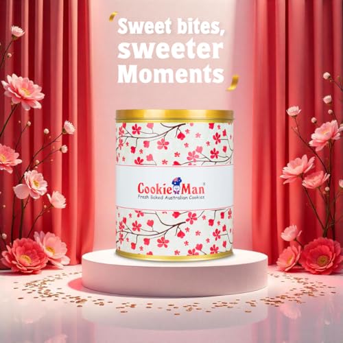 Image of CookieMan Assorted Cookies Gift Tin| Premium Gift Box With Choco Chip, Double Choco Chip, Butter Cashew & Mocha Cookies For Special Occasions & Gifting,600 Gram