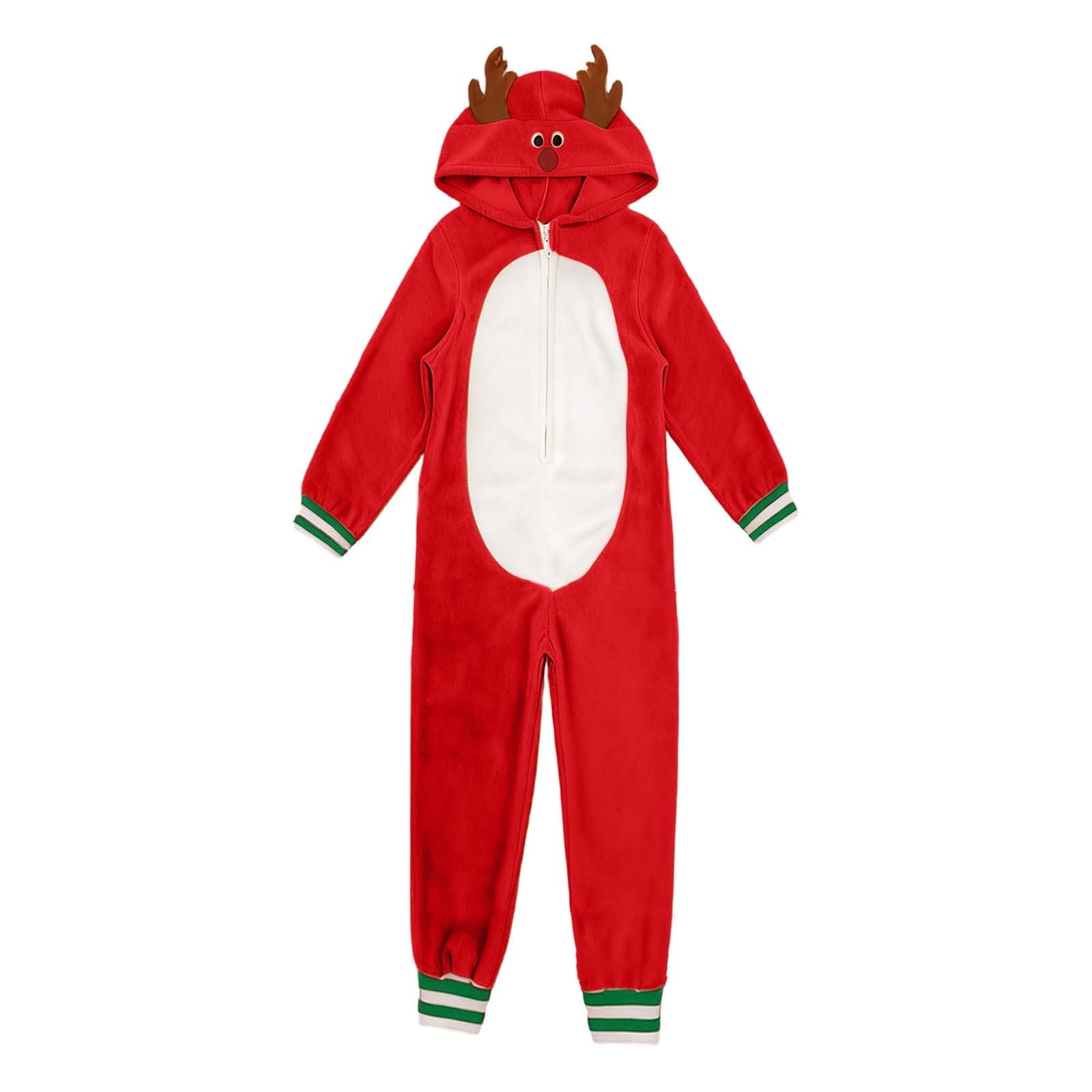 Pijama Familiar Conjunto Polar Reno para Noches Cálidas Cómodas fiestas de año Fotos Familia Traje Casual Navidad