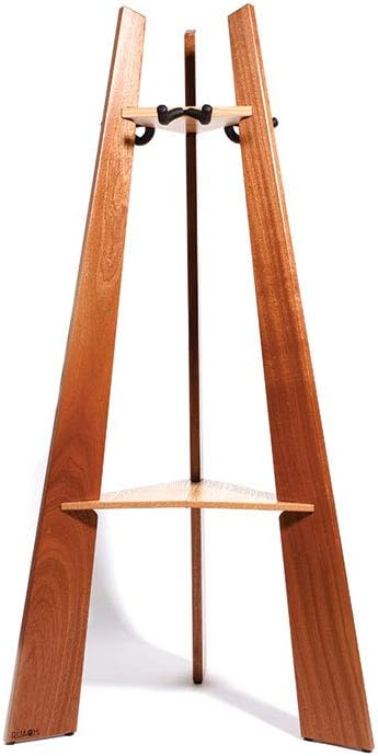 Ruach GR-1 Premium Hardwood 3 Way Multi Guitar Stand Rack - Mahogany and Ash