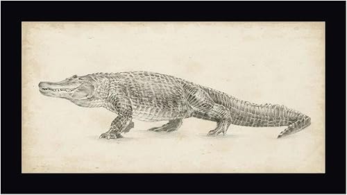Miniatura 2 de Ethan Harper - Lienzo impreso con diseño de cocodrilo, 12 x 24 pulgadas, listo para colgar