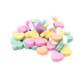Conversation Hearts, Assorted Pastel Colors, Sweet Fruity Flavors, The Snackery - 1 lb Bag