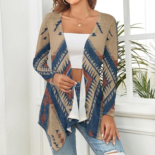 MoBlinko Orange White Splash Women Cardigan Sweater Knitted Open Front Cardigan Sweaters for Women Lightweight Draped Ruffles3