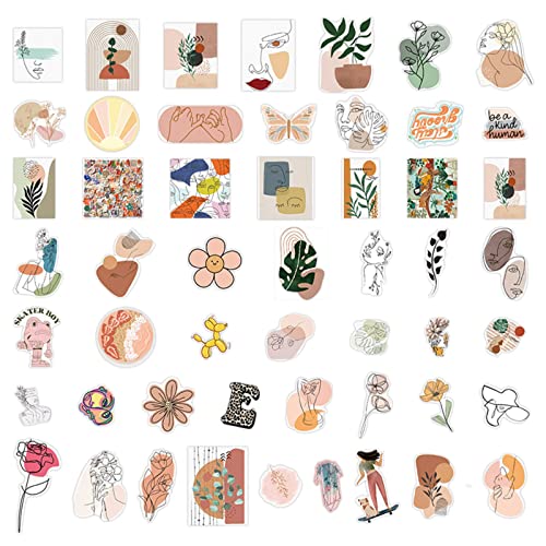 10/50 peças de adesivos de grafite com pintura de arte estética vintage, decalques de desenho animad