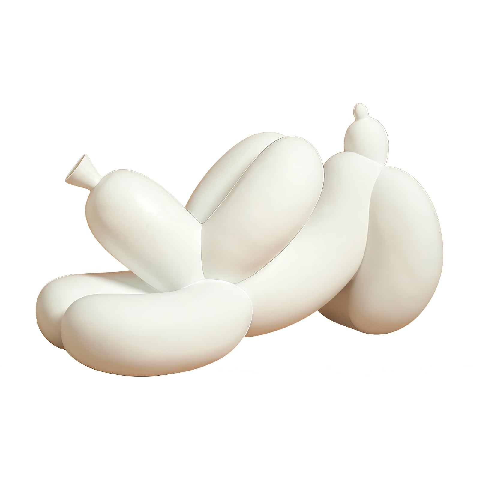 Yoyumi White Balloon Dog Ornament Banana Balloon Dog Resin Ornaments Modern Simple Decorations Home Decor Decorations