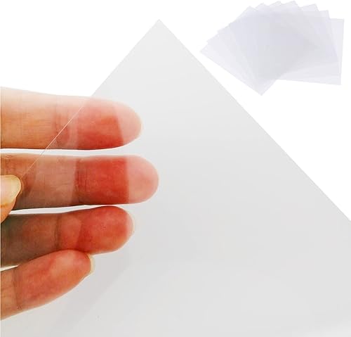 Miniatura 1 de BANLTRE 15 plantillas de material de plantilla en blanco transparente de 4 mil Mylar para papel de corte, hoja transparente de 12 x 12 pulgadas