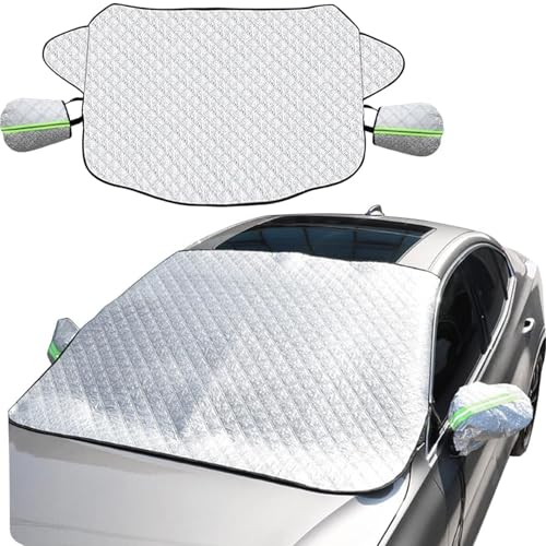 MKHIXTSL Protector Parabrisas Coche para Nissan Micra 2017-2024, Láminas Protección contra Hielo Delantero, Invierno Cubierta Nieve Protege Hielo Nieve Rayos UV Sol
