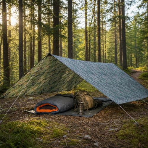 Camping Tent Tarp, 39.4 x 57.1 inch, Heavy Duty Tent...