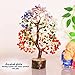 YATHABI 7 Chakra Tree of Life Decor - Crystal Tree - Feng Shui Decor - Crystal Bonsai Tree - Gem Tree - Gemstone and Crystals - Spiritual Tree - Chakra Stones - Crystal Gifts - Birthday Gift for Women