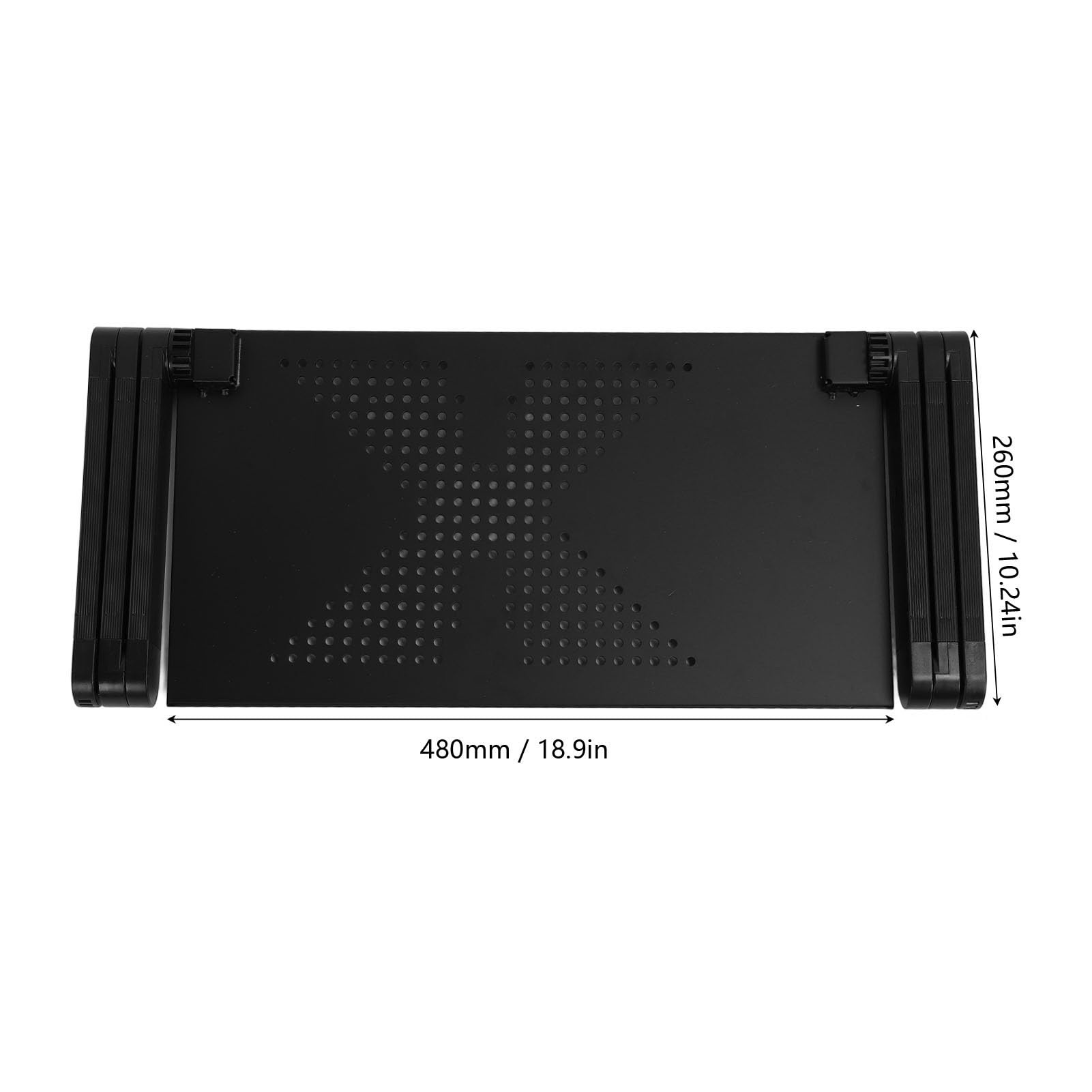 Acouto Supporto per Laptop in Alluminio in Lega 360 Gradi Porta del Taccuino Pieghevole Pieghevole 480x260mm Base Senza Soluzione di continuità (BLACK)