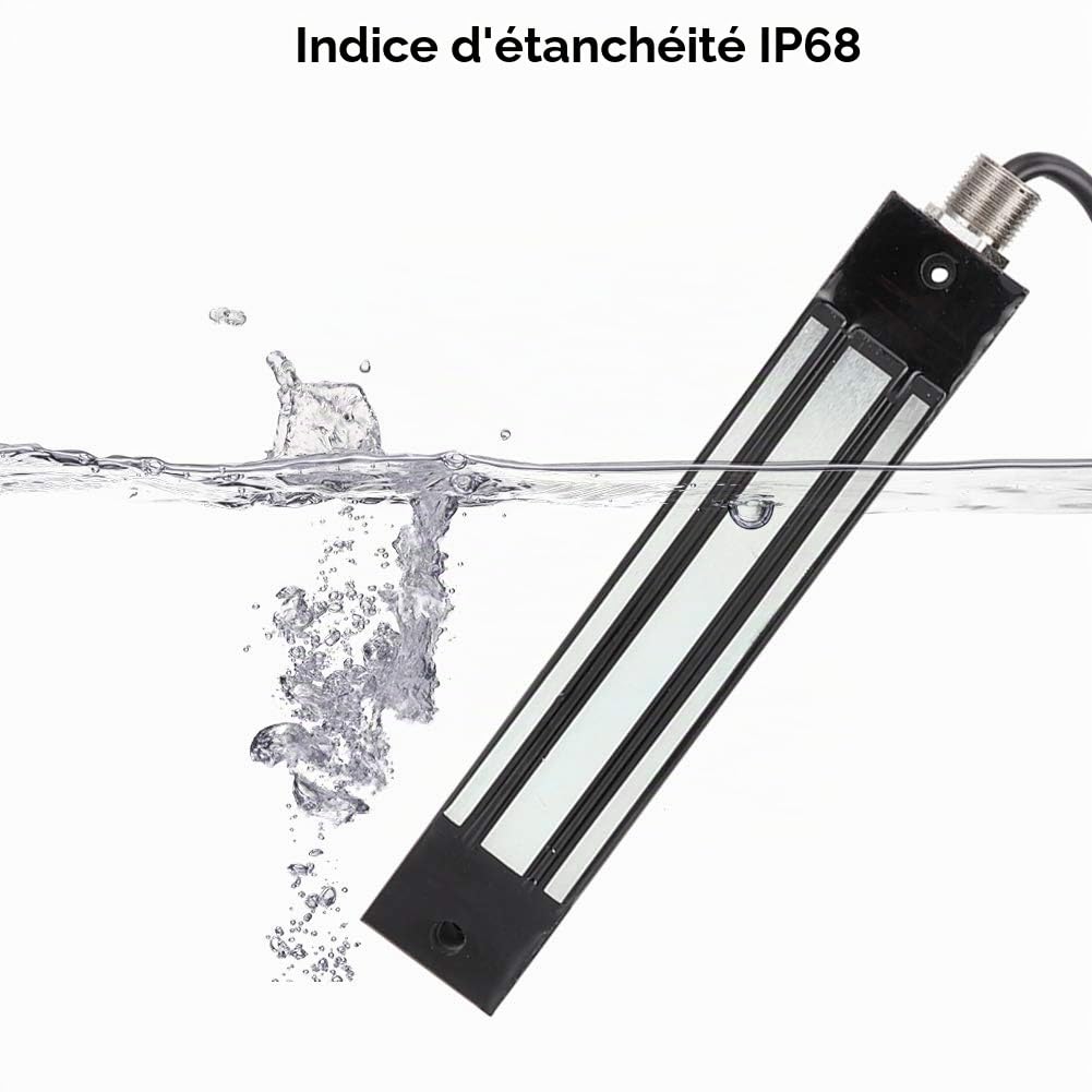 Sonew 280kg DC12/24v Électrique Serrure de Porte Électromagnétique Magnétique, Serrure Magnétique Électrique Imperméable D'acier Inoxydable pour Des Portes En Bois, Portes En Verre, Portes en Métal