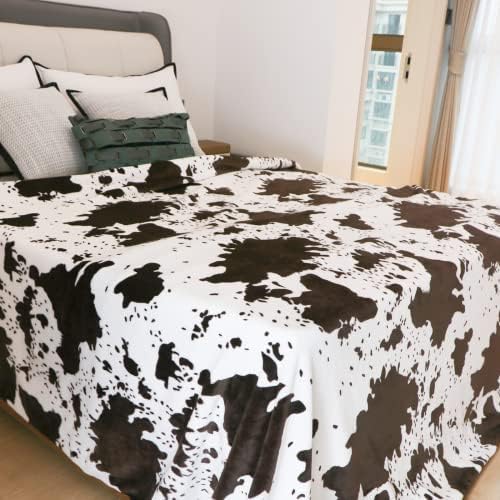 Queen Size Blankets for Bed - Extra Large Cow Print Fuzzy Fleece Blanket Queen, Luxury Cozy Country Decor for Bedroom & Living Room - Lightweight Warm Bedding Gifts for Women, Men & Couples 90" x 90" - Image 7
