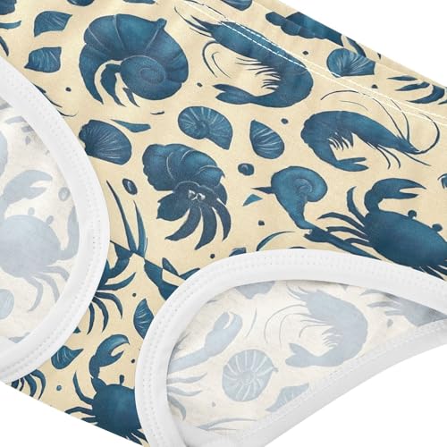 Joisal Cartoon Playful Blue Crabs Girls Underwear Toddlers 2t Cotton Cute Panties Girl Bright Kids Undies Briefs4
