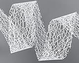 Netzband, Gitterband, Floristikband aus Polyester | Breite: 25 mm, 38 mm, 50 mm | Lange: 3 m als Strängchen oder 20 m auf Rolle verfügbar | 22 Farben