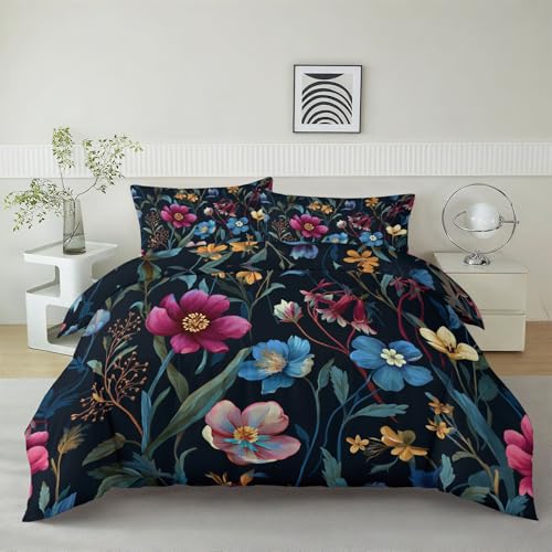 Juego de Cama de 3 Piezas Flores Silvestres