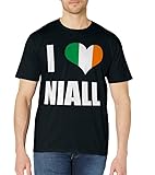 I Love Niall T-Shirt - Ireland Flag Heart