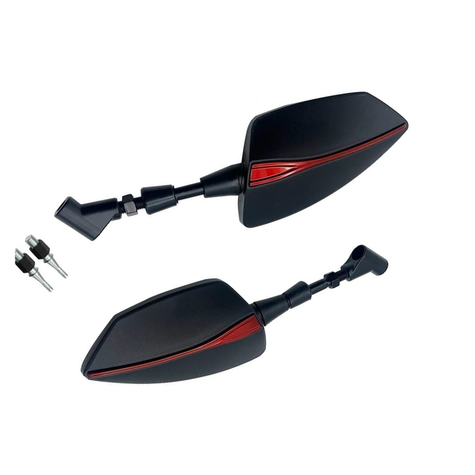 Specchietti Retrovisori Laterali Sinistro E Destro Per CFMOTO 150NK 250NK 400NK 650NK 650MT 150 250 400 650 NK 650 MT Regolabili(Red)