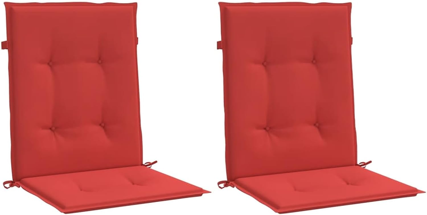 Homgoday Garden Chair Cushions, Pack of 2, Red, 100 x 50 x 7 cm, Garden Cushion, Garden Bench Cushion, Garden Bench Cushion