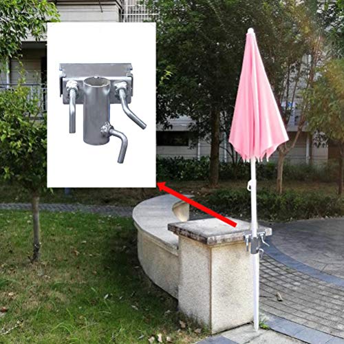 Rlevolexy Soporte para sombrilla al aire libre de acero inoxidable Soporte para sombrilla de jard�n balc�n paraguas