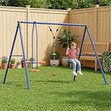 LoogCape Set di altalene per esterni, multicolore, 263 x 185 x 185 cm, in acciaio e PE, per giardino, cortile, parco giochi, bambini dai 3 anni in su, resistente alle intemperie