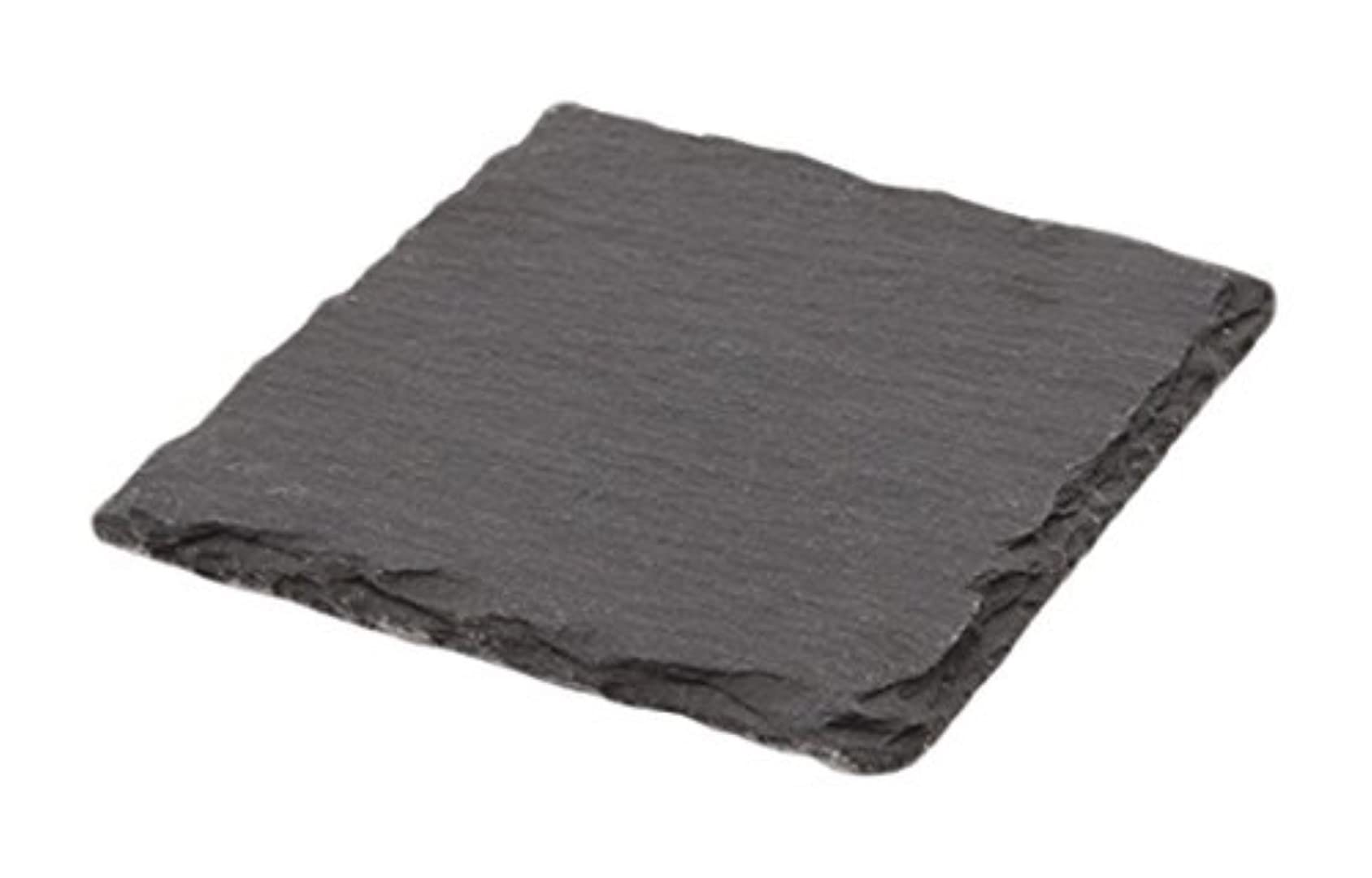 Genware NEV-SLTN-1010 Natural Edge Slate Platter, 10 cm x 10 cm