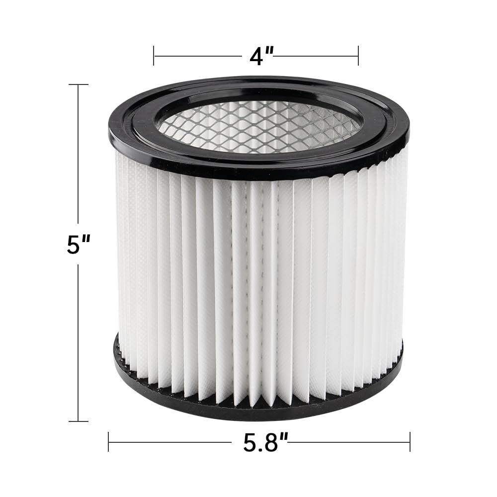 90398 Filtro de cartucho de repuesto para Shop-Vac 903-98 90398 9039800 903-98-00, filtro de cartucho pequeño que se adapta a aspiradoras Shop-Vac de 1 a 4 galones en húmedo/seco, paquete de 2 6