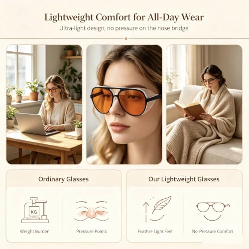 Image of Eyekepper Blue Light Glasses for Woman /Men /Women, Blocking, Fit over Amber