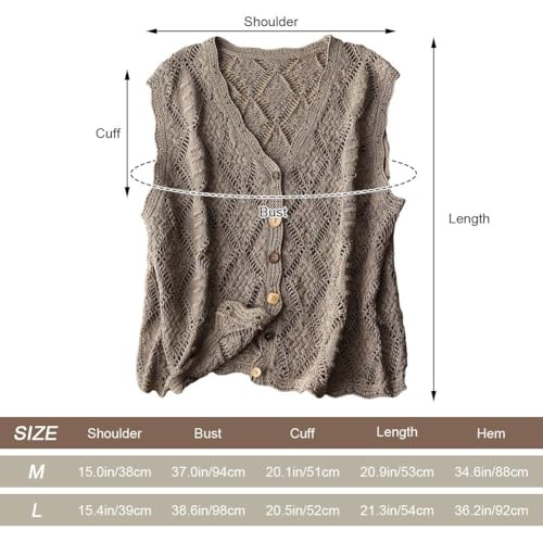 Chaleco de crochet sin mangas holgado para evitar el calor con estilo 5