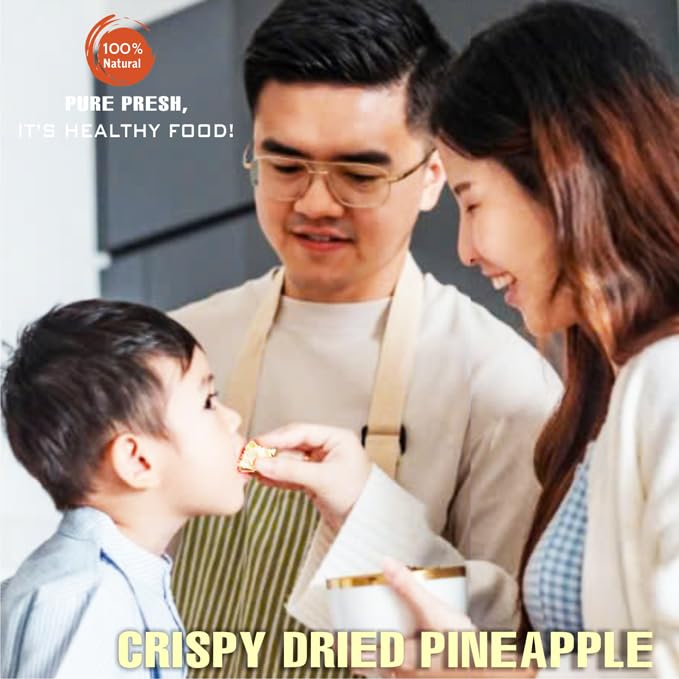 CRISPY DRIED PINEAPPLE 2.47 oz (70g) VIETFARMFOOD: Freeze-dried, no sugar added, naturally sweet. Nutritious, pure, and crunchy. Great for snacking, toppings, desserts, or healthy gifting. - Image 7