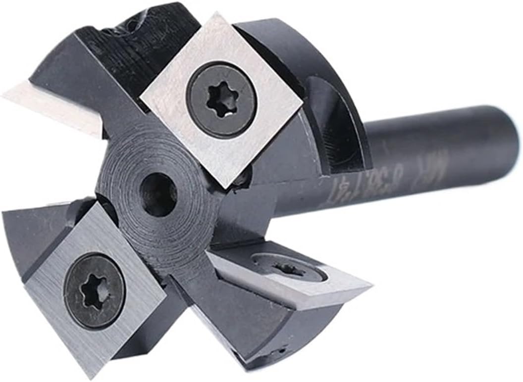 4-Flute Spoilboard Surfacing Router Bits,8 12mm Shank Wood Planer Bit with Insert,Carbide Slab Flattening(10pcs 12x12x2.2)