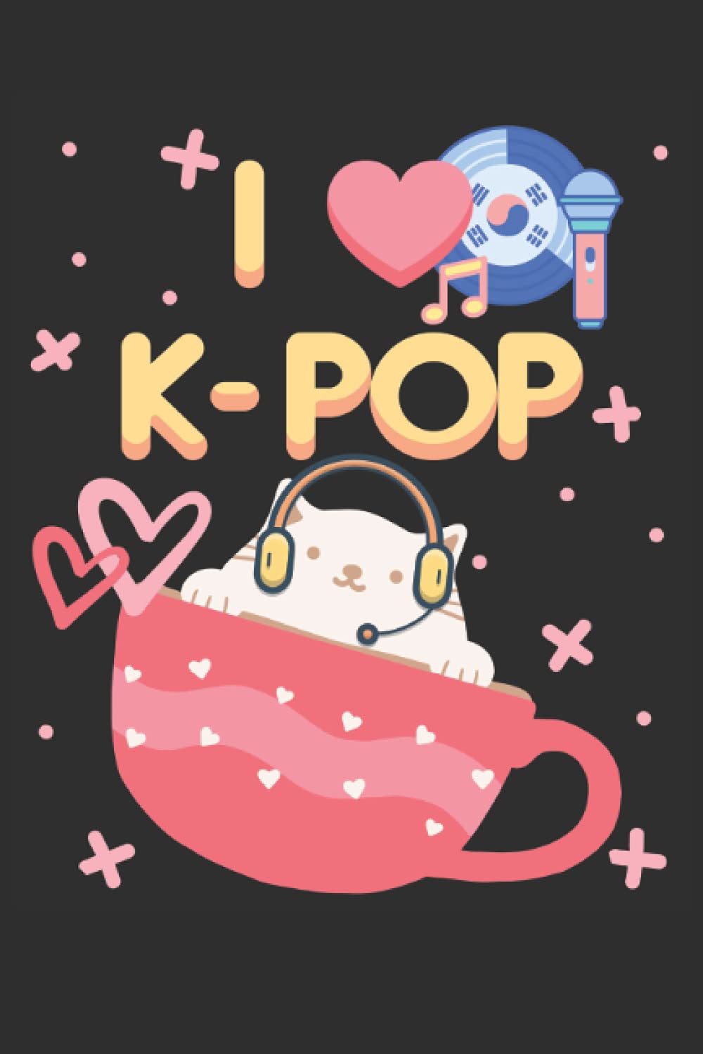 I Love K-Pop: College Ruled Journal For Writing, Notebook Lined 6 x 9 inches - 120 pages, Notebooks For Note Taking And Planning, Notebook To Write In With Lines