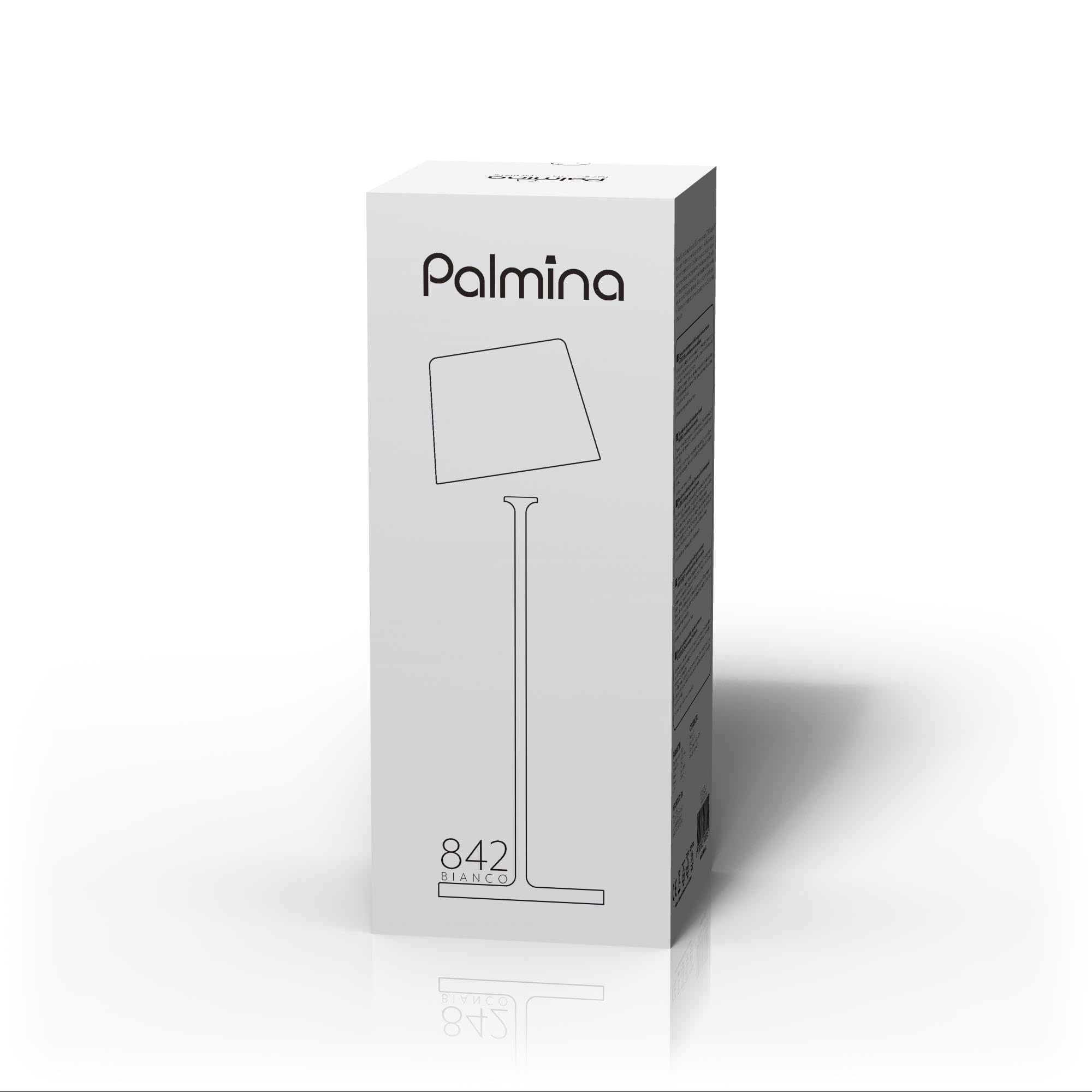 Palmina 842,lampade da tavolo senza fili,lampade da tavolo ricaricabili E Dimmerabile In Alluminio,abat jour senza fili 4400mah,Protezione IP54,luce da tavolo esterno/Interno/Bianco