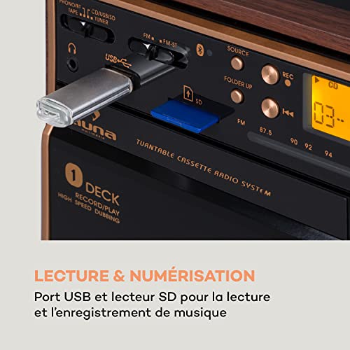 Auna Platine Vinyle Bluetooth, Tourne Disque Vinyle CD & USB avec Haut Parleur, Tourne-disques Audio Vinyle 33 Tours… - Les Beatles, Paul McCartney, John Lennon, RIngo Starr, George Harrison Auna Platine Vinyle Bluetooth, Tourne Disque Vinyle CD & USB avec Haut Parleur, Tourne-disques Audio Vinyle 33 Tours… – Image 5