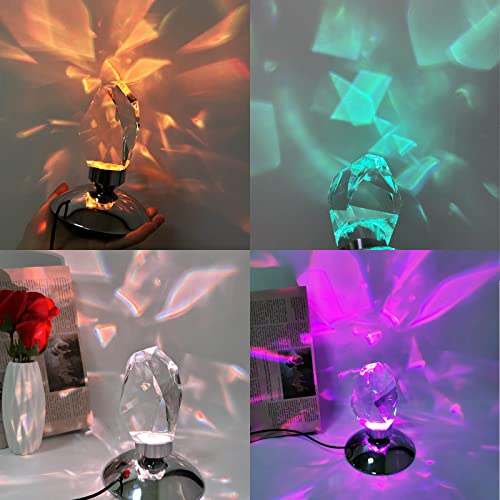 Aiewev Diamond Lamp 16 Colors Remote Control Crystal Table Lamp Rgb Color Changing Dimmable Night Light Led Atmosphere Lighting For Bedroom Living Room Dinner Party Gift #TOP1