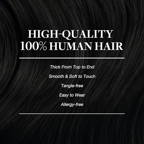 Image of GOO GOO Clip in Hair Extensions Real Human Hair Black Remy Extensions