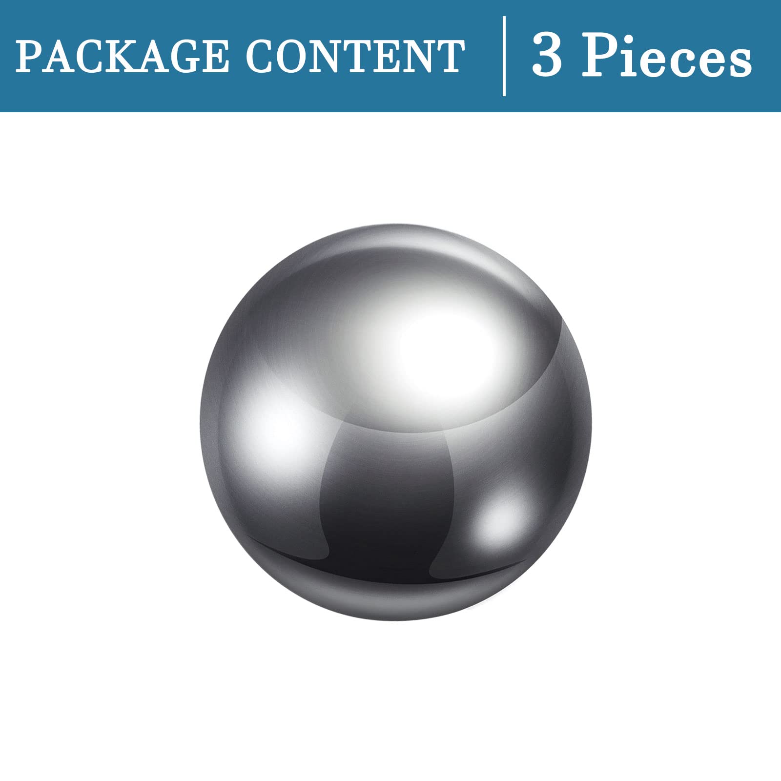 3 Bolas Rodamiento 20 Mm QUARKZMAN - Acero Cromado 52100, Precisión G25, Para Deslizantes, Rieles, Poleas