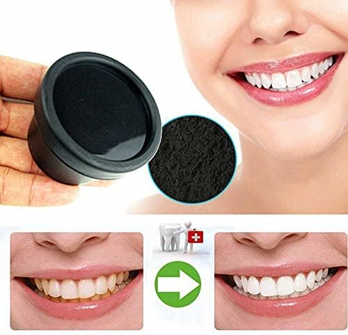 Teeth Whitening Charcoal Powder, Natural Activated Charcoal Teeth Whitener Powder with Bamboo Brush Oral Care Set