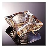 Aschenbecher Outdoor Indoor Kristall Aschenbecher Zigaretten Aschenbecher, Desktop Tisch Schreibtisch Dekoration for den Innenbereich Büro 4.5x2.5 Zoll Zubehör Geschenke Moderner Aschenbecher Hochwert