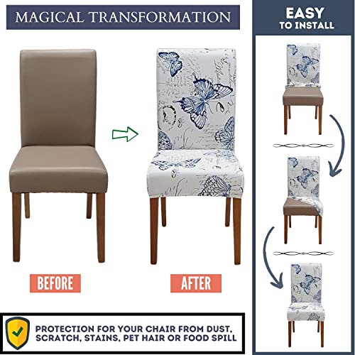 Image of SPRINGRICO Chair Covers (Set of 6, The Fairy Butterfly)