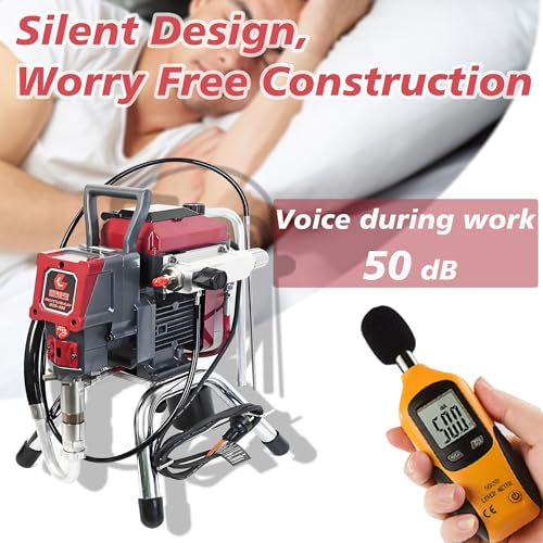 GUTUBAO 925 2000W High-Pressure Airless Spraying Machine, High Efficiency Electric Paint Sprayer, 3000PSI Stand Sprayer with Paint Sprayer Accessories for House DIY Painting Projects & Commercial Use