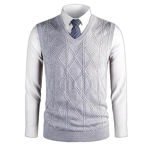 Chaleco de mezcla de cachemira para hombre que soluciona el frío en la oficina con elegancia