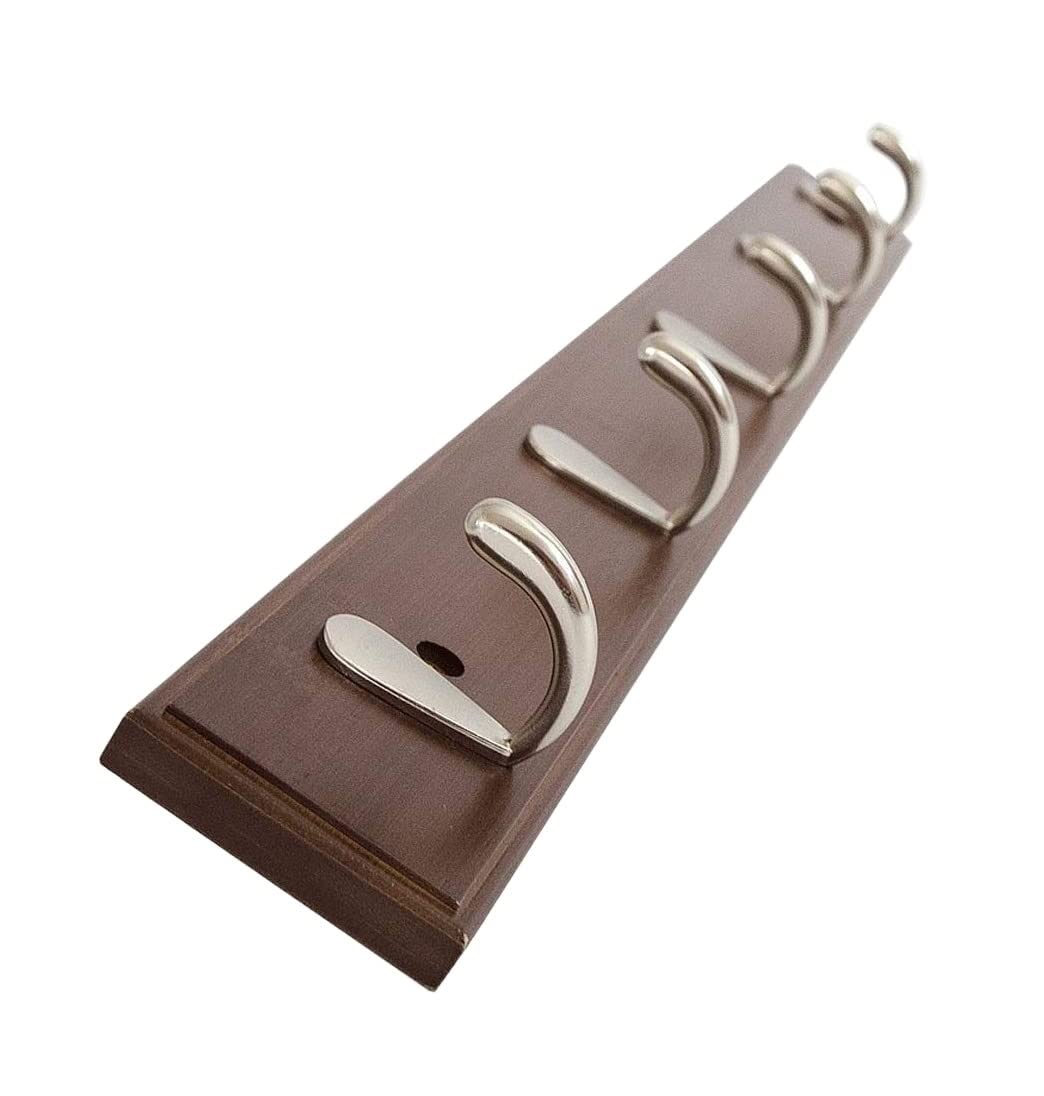 tea towel holders, Wall Mounted Towels Rack Stainless Steel Hooks For Entryway Foyer Bathroom Towel Accessory(Bruin,5 hook)
